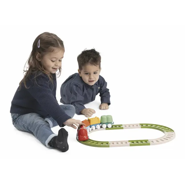 Jucarie ecologica Chicco trenulet si cale ferata, 18luni-3ani CHC11543-1