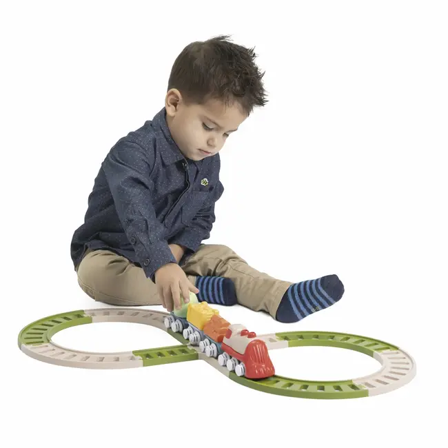 Jucarie ecologica Chicco trenulet si cale ferata, 18luni-3ani CHC11543-1