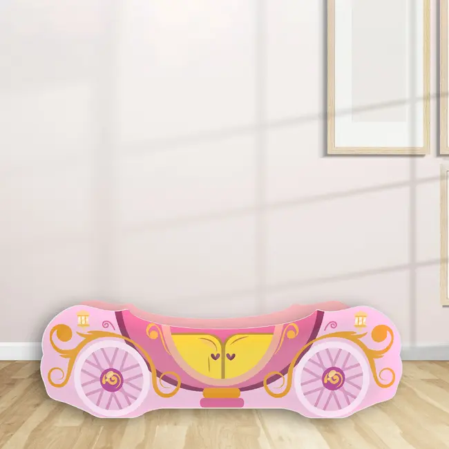 Pat Trasura Cenusareasa Mare 2-12 Ani Pentru Saltele 160x80 Roz Fara Saltea Cmg43611507818753