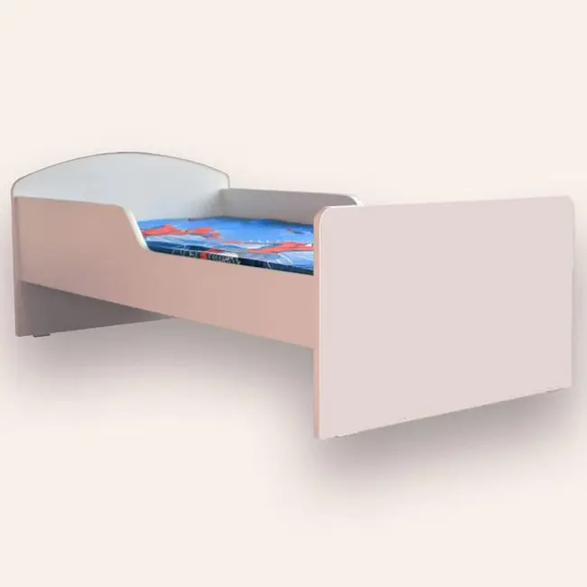 Pat alb Mare Personalizabil 2-12 ani 160x80 cm Simplu cu Saltea SafeNest CMG51971834741076