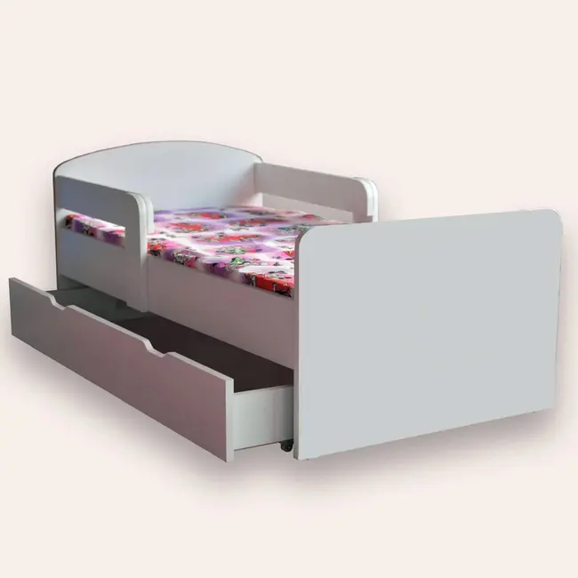 Pat alb Personalizabil Mic 2-6 ani 130x60 cm varianta cu sertar Fara saltea CMG51971779297620