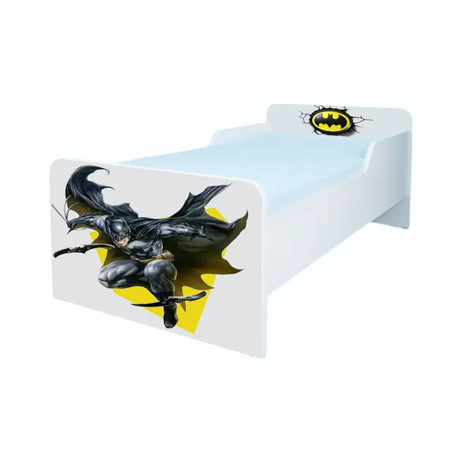Patut Baietei Batman Mic 2-8 Ani Simplu Cu Saltea Inclusa 140x70 Cmg43805189570817