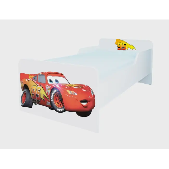 Pat Copii Fulger Mcqueen 2-12 Ani Simplu Cu Saltea Inclusa 160x80 Cmg43805269557505