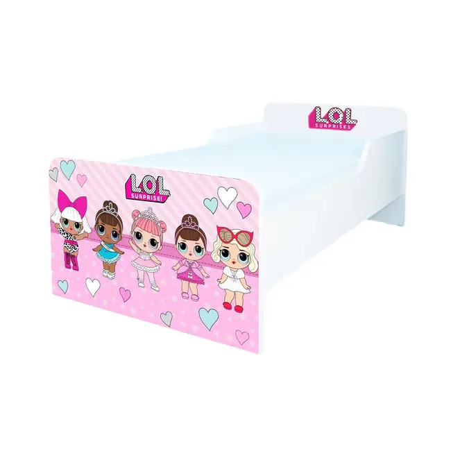 Patut copii de gradinita cu LOL Surprise Mic 2-6 ani 130x60 cm Simplu cu Saltea SafeNest CMG51900589605204