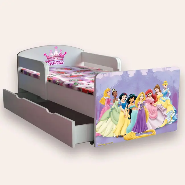 Pat Fete Printese Cu Manere Mare 2-12 Ani Cu Sertar Varianta fara Saltea Cmg46495459705172