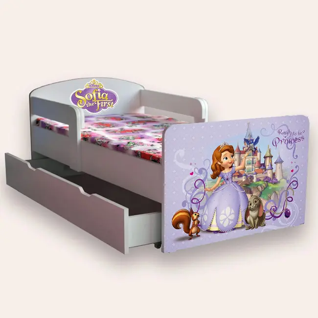 Patut Copii Sofia Cu Manere Mic 2-8 Ani Cu Sertar Cu Saltea Inclusa 140x70 Cmg46495478120788