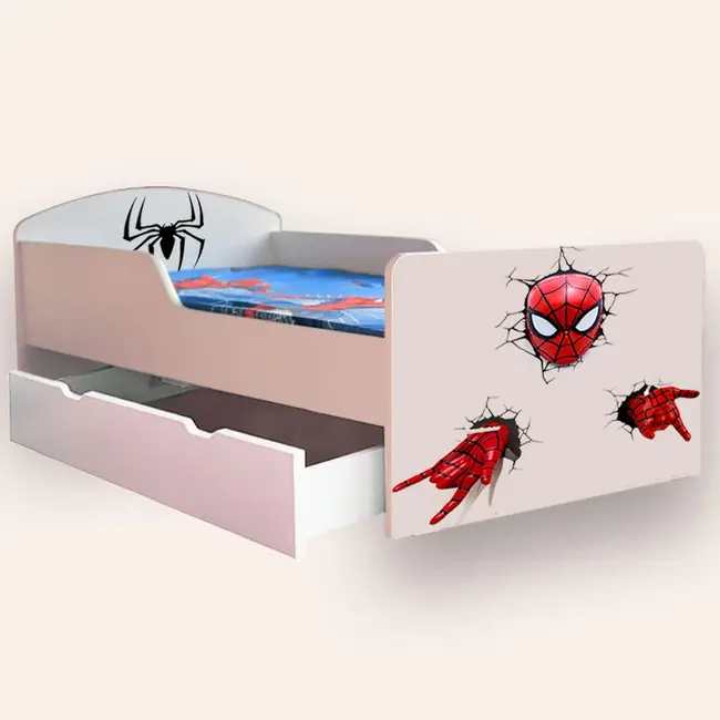 Patut Pentru Baietei Spiderman Mic 2-8 Ani Cu Sertar Cu Saltea Inclusa 140x70 Cmg43817586393345