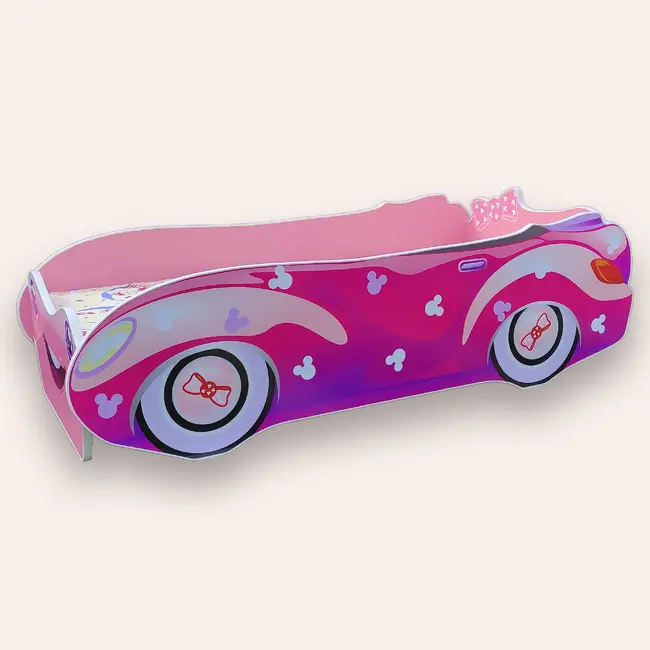 Pat Masina Minnie Mare 2-12 Ani Pentru Saltele 160x80 Roz Varianta fara Saltea Cmg43611457093889