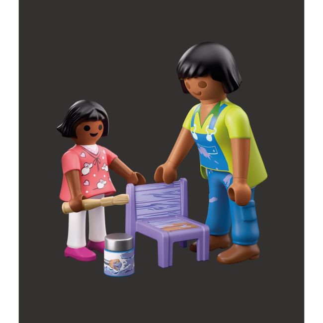 Playmobil - Figurina mesterita cu fetita ARTPM71881
