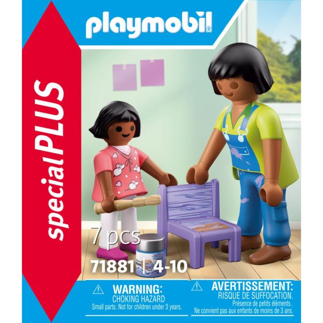 Playmobil - Figurina mesterita cu fetita ARTPM71881