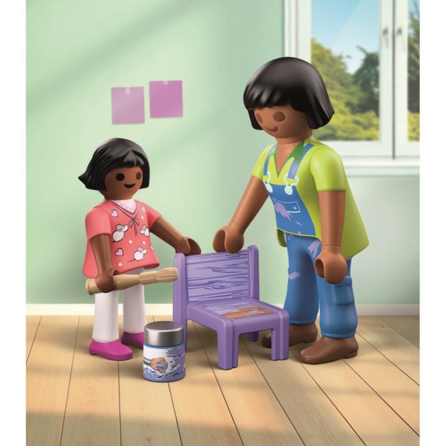 Playmobil - Figurina mesterita cu fetita ARTPM71881