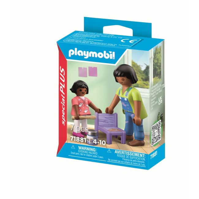 Playmobil - Figurina mesterita cu fetita ARTPM71881