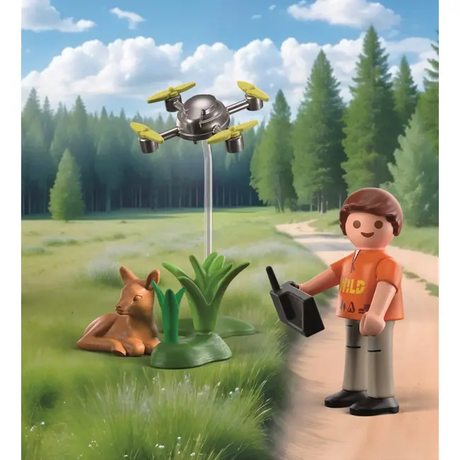 Playmobil - Figurina salvator cu drona ARTPM71880
