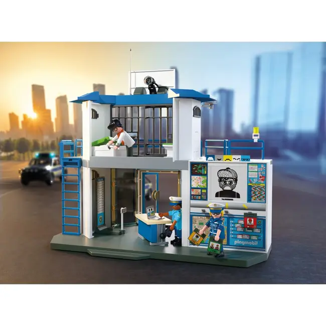 Playmobil - Jucarie de rol Statie de politie cu sala de interogatoriu ARTPM71874