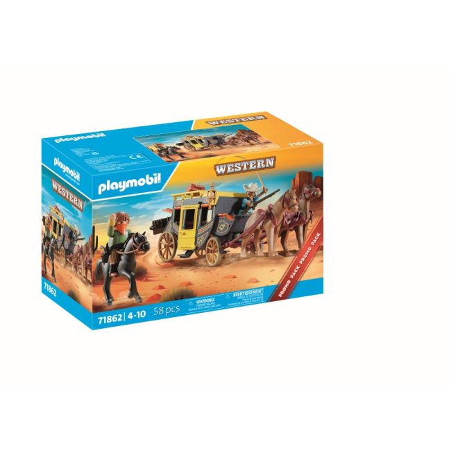 Playmobil - Promo Pack Diligenta din Vestul salbatic ARTPM71862