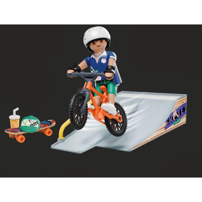 Playmobil - Promo Pack figurina Skater si rampa ARTPM71798