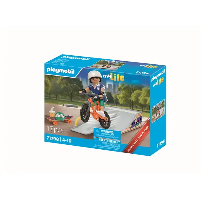 Playmobil - Promo Pack figurina Skater si rampa ARTPM71798