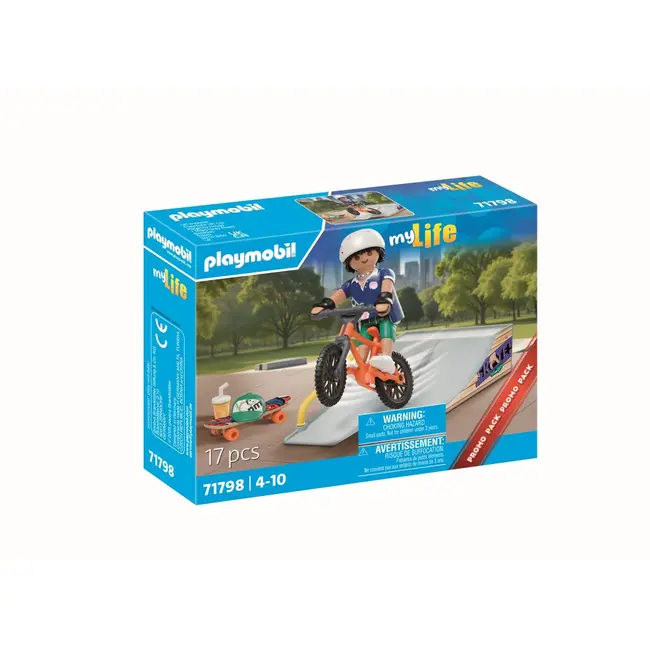 Playmobil - Promo Pack figurina Skater si rampa ARTPM71798