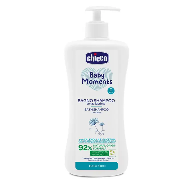 Sampon fara lacrimi Chicco Baby Moments Baby Skin, 500ml, 0luni+ CHC10585-9