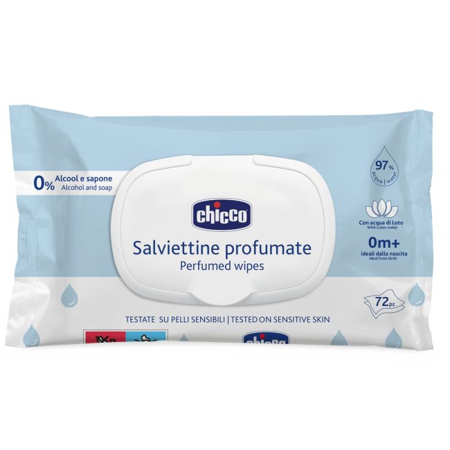 Servetele umede Chicco cu 97% apa, fara alcool sau sapun, 72buc, 0luni+ CHC120500-7