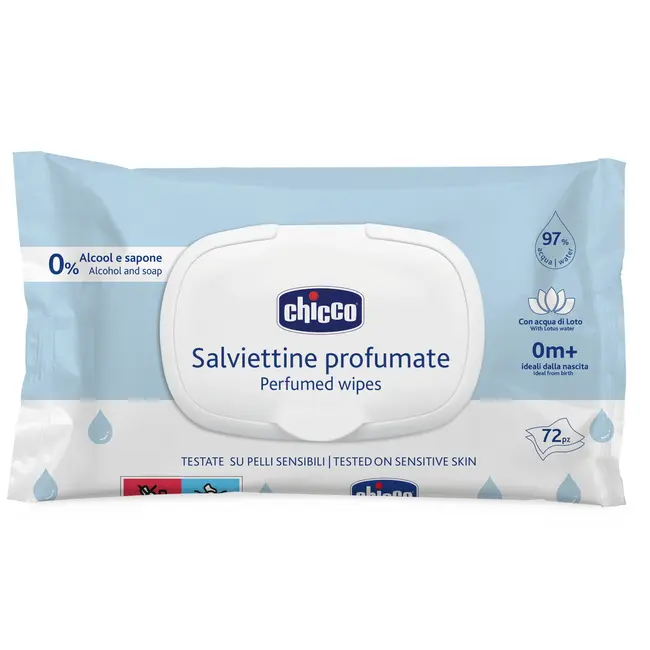 Servetele umede Chicco cu 97% apa, fara alcool sau sapun, 72buc, 0luni+ CHC120500-7