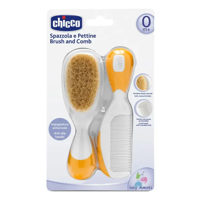 Set pieptan si perie Chicco, par natural, orange CHC06569-7_ORANGE