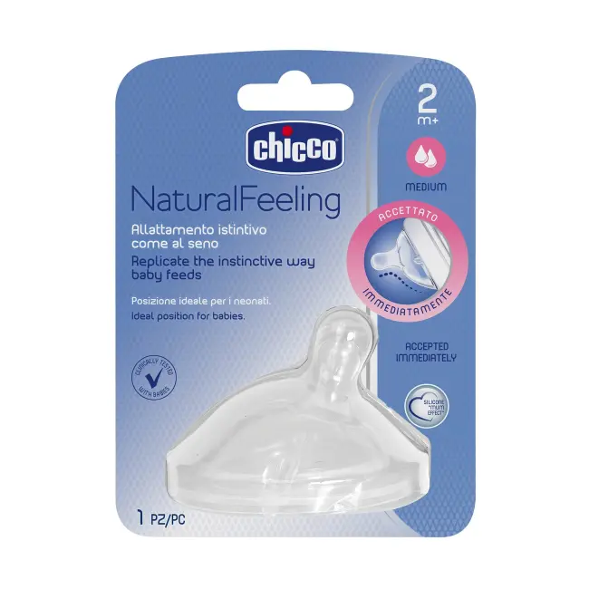 Tetina Chicco Natural Feeling, s., flux mediu, 2luni+ CHC81023-7