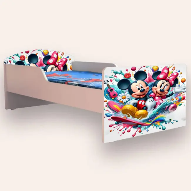 Pat Mickey Si Minnie Mic 2-8 Ani Simplu Cu Saltea Inclusa 140x70 Cmg49440430031188