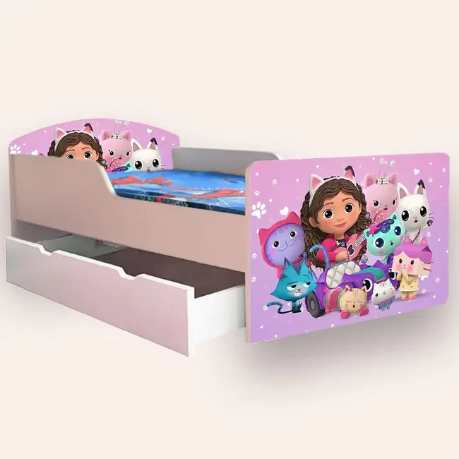 Pat Copii cu PAPUSA GABBY Mic 2-6 ani 130x60 cm varianta cu sertar Fara saltea CMG51893715960148