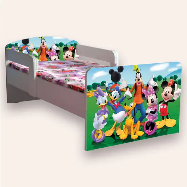 Pat Pentru Baieti Clubul Lui Mickey Mare 2-12 Ani Cu Manere Cu Saltea Inclusa 160x80 Cmg46521045352788