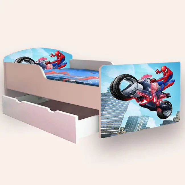 Patut copii de gradinita 2-6 ani Spider Man 3 cu sertar Fara saltea CMG51893594784084