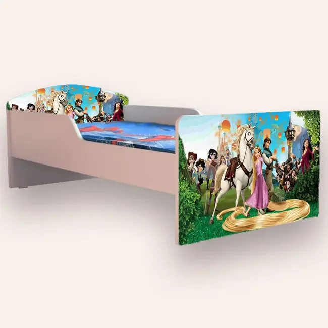Pat fete Rapunzel Mic 2-8 Ani Simplu Cu Saltea Inclusa 140x70 Cmg49440845496660