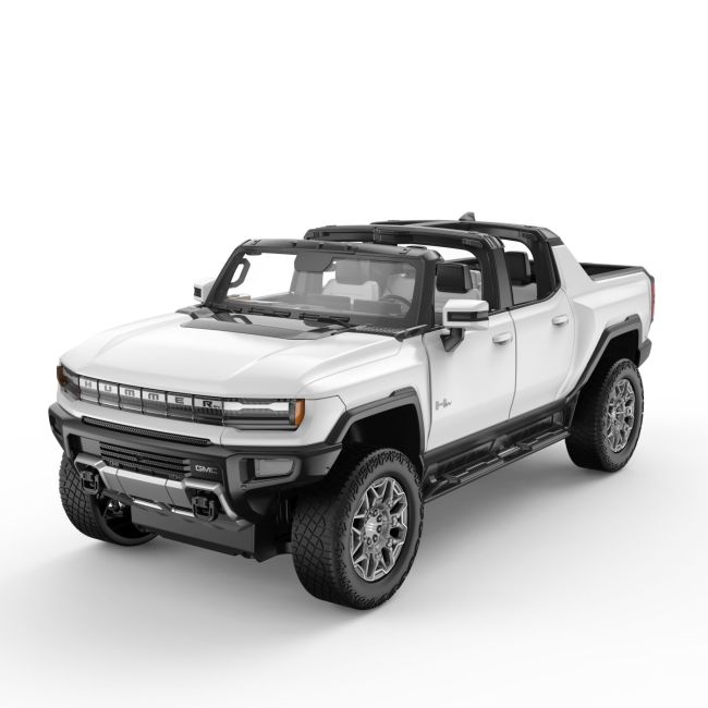 MASINA CU TELECOMANDA GMC HUMMER EV ALB SCARA 1 LA 16 VIVRas93000_Alb