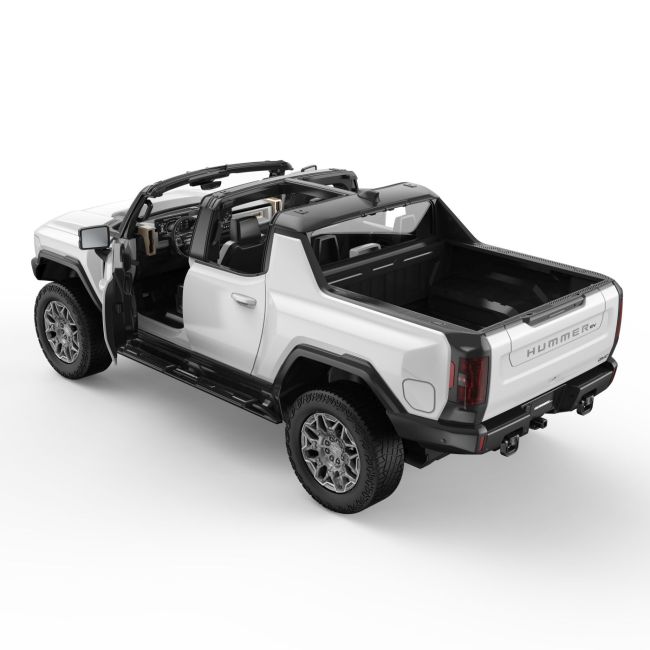 MASINA CU TELECOMANDA GMC HUMMER EV ALB SCARA 1 LA 16 VIVRas93000_Alb