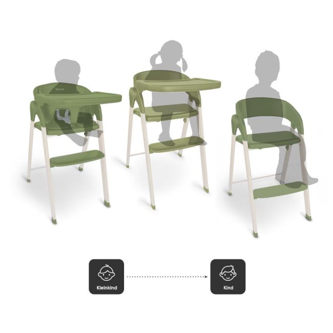 Babygo - scaun de masa 3 in 1 transformabil levels khaki bbbbgo-5109