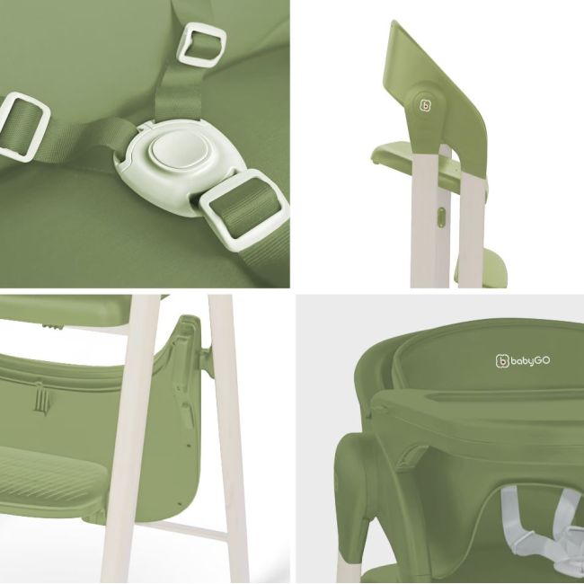 Babygo - scaun de masa 3 in 1 transformabil levels khaki bbbbgo-5109