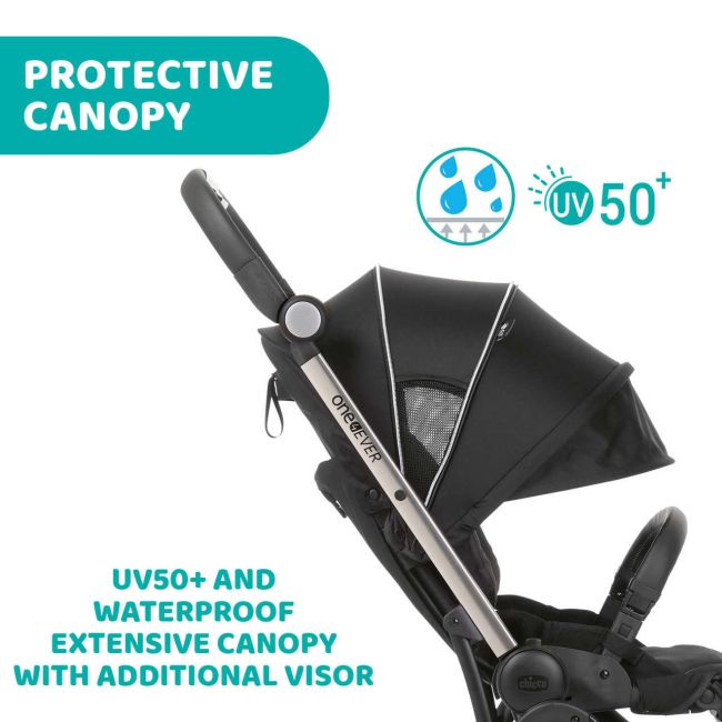 Carucior sport Chicco One4Ever, PirateBlack (Negru), nastere-22Kg CHC79881-8_PIRATE BLACK