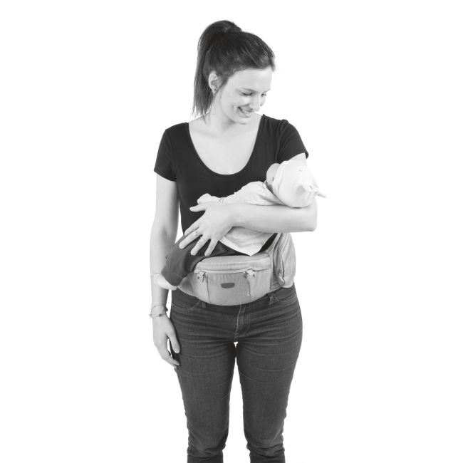 Marsupiu ergonomic multifunctional Chicco Hip Seat cu suport pentru sold, Denim (albastru), 0luni+ CHC79147-8_DENIM