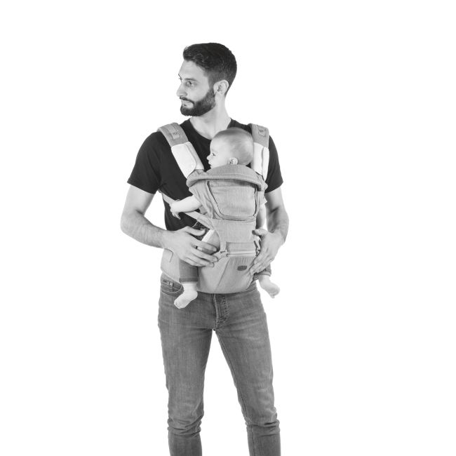 Marsupiu ergonomic multifunctional Chicco Hip Seat cu suport pentru sold, Denim (albastru), 0luni+ CHC79147-8_DENIM