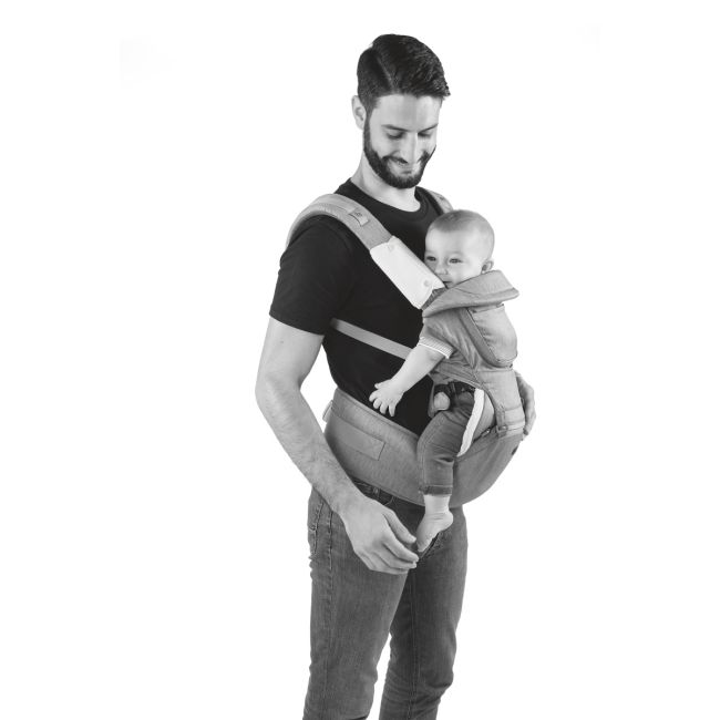 Marsupiu ergonomic multifunctional Chicco Hip Seat cu suport pentru sold, Denim (albastru), 0luni+ CHC79147-8_DENIM