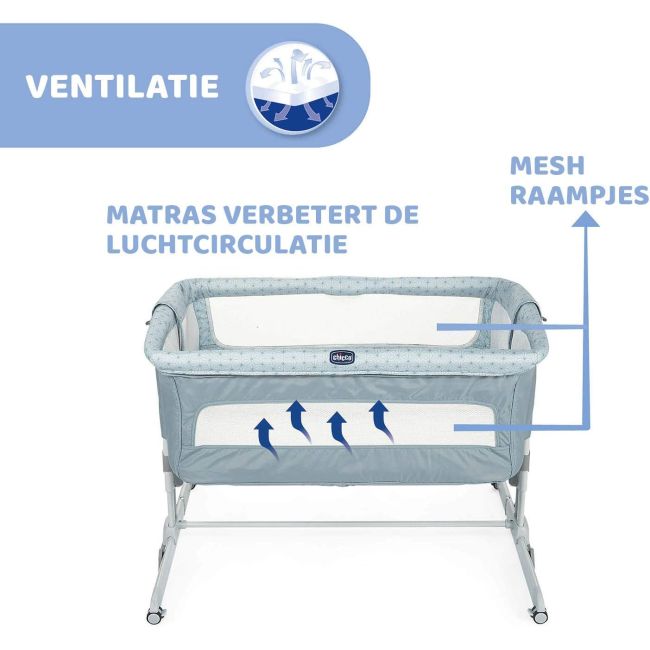 Patut Chicco CO-Sleeping Next2Me Dream, Sage (Turcoaz), 0luni+ CHC7944576-8