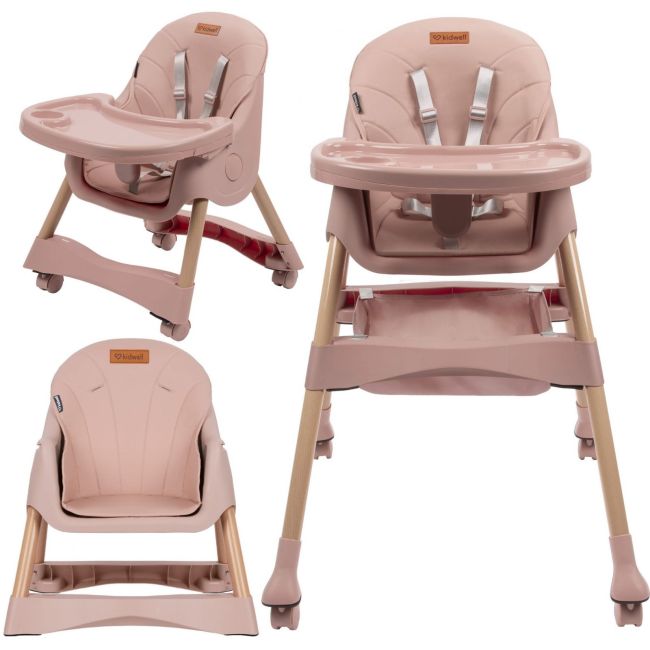 Scaun De Masa 2in1 Pentru Bebelusi Si Copii, Pliabil, Karimi, Inaltime Ajustabila, Varsta 0-15 Kg, Centura De Siguranta In 5 Puncte, Depozitare Pjbkrwykar01a0