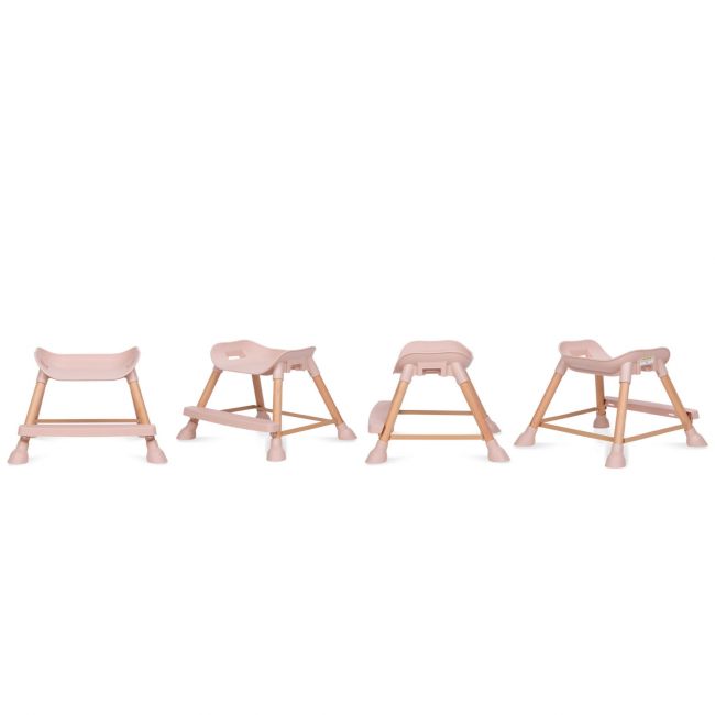 Scaun De Masa 4in1 Pentru Bebelusi Si Copii, Eatan Wood, Inaltime Ajustabila, Varsta 0-15 Kg, Centura De Siguranta In 5 Puncte, Depozitare, Roz Pjbkrwyeat01a0