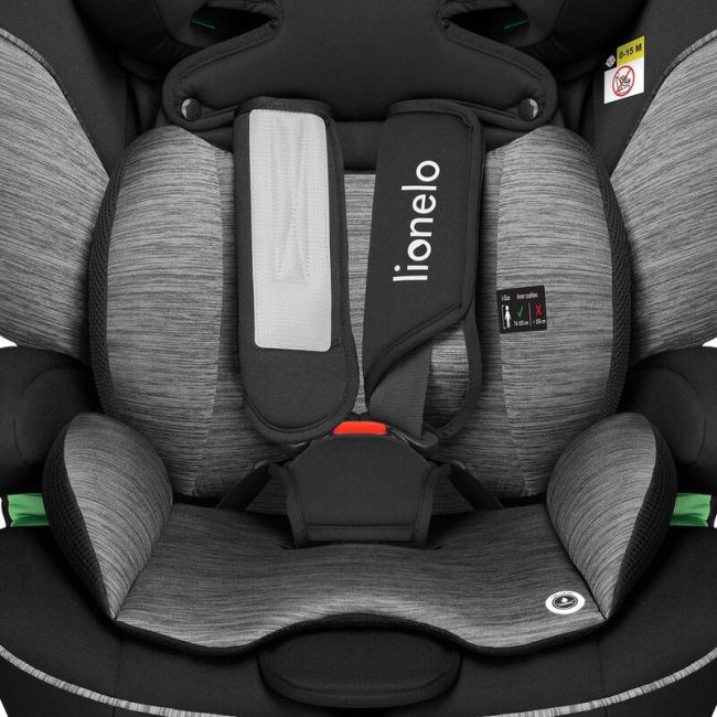 Scaun auto, Lionelo, Levi i-Size, Universal, Instalare FWF, Cu tetiera reglabila in 10 pozitii, Cu spatar detasabil, 76-150 cm, Conform cu R129, Gri BYNLO-LEVI_I-SIZE_BLACK_GREY
