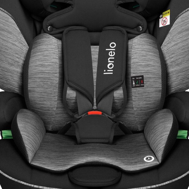 Scaun auto, Lionelo, Levi i-Size, Universal, Instalare FWF, Cu tetiera reglabila in 10 pozitii, Cu spatar detasabil, 76-150 cm, Conform cu R129, Gri BYNLO-LEVI_I-SIZE_BLACK_GREY