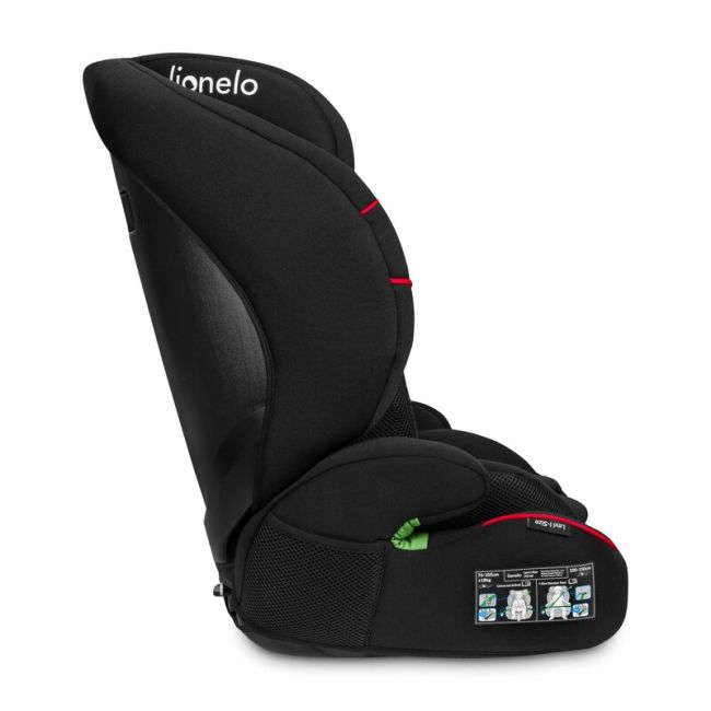 Scaun auto, Lionelo, Levi i-Size, Universal, Instalare FWF, Cu tetiera reglabila in 10 pozitii, Cu spatar detasabil, 76-150 cm, Conform cu R129, Negru BYNLO-LEVI_I-SIZE_SPORTY_BLACK