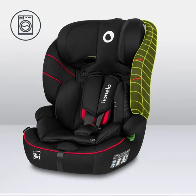 Scaun auto, Lionelo, Levi i-Size, Universal, Instalare FWF, Cu tetiera reglabila in 10 pozitii, Cu spatar detasabil, 76-150 cm, Conform cu R129, Negru BYNLO-LEVI_I-SIZE_SPORTY_BLACK