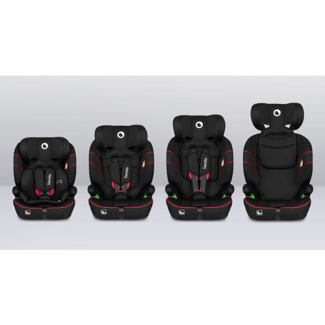 Scaun auto, Lionelo, Levi i-Size, Universal, Instalare FWF, Cu tetiera reglabila in 10 pozitii, Cu spatar detasabil, 76-150 cm, Conform cu R129, Negru BYNLO-LEVI_I-SIZE_SPORTY_BLACK