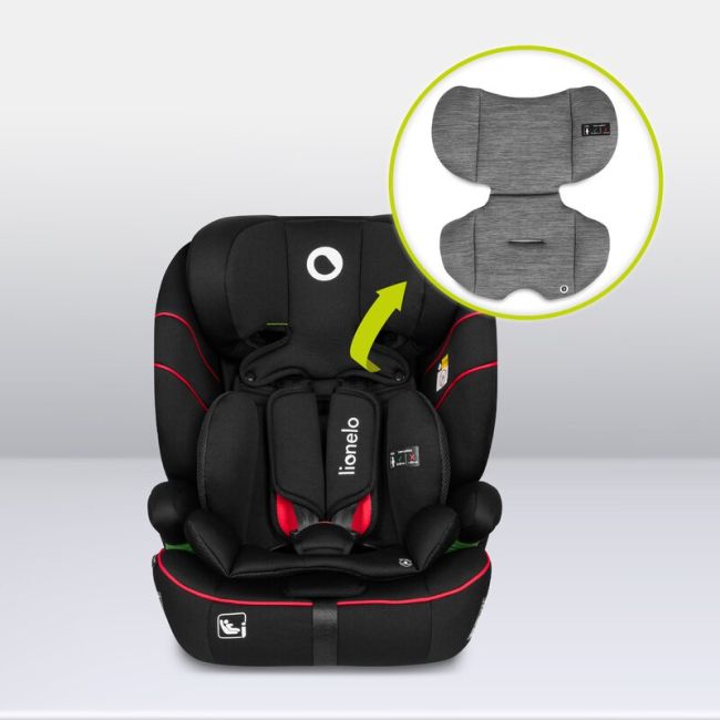 Scaun auto, Lionelo, Levi i-Size, Universal, Instalare FWF, Cu tetiera reglabila in 10 pozitii, Cu spatar detasabil, 76-150 cm, Conform cu R129, Negru BYNLO-LEVI_I-SIZE_SPORTY_BLACK