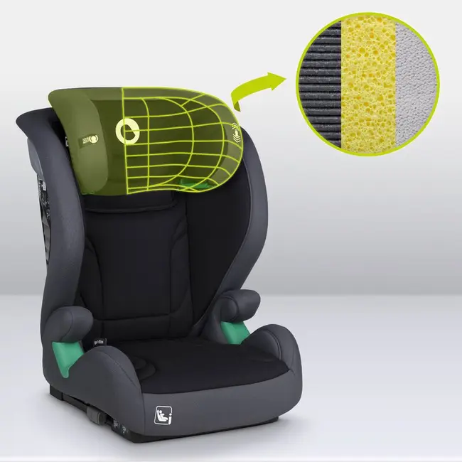 Scaun auto, Lionelo, i-Size Igo, 100- 150 cm, Cu isofix, Protectie laterala, Ajustare spatar in 2 pozitii, Tetiera Tri-Guard reglabila in 11 pozitii, Conform cu standardul european de securitate R129, Gri BYNLO-IGO_I-SIZE_GREY_GRAPHITE